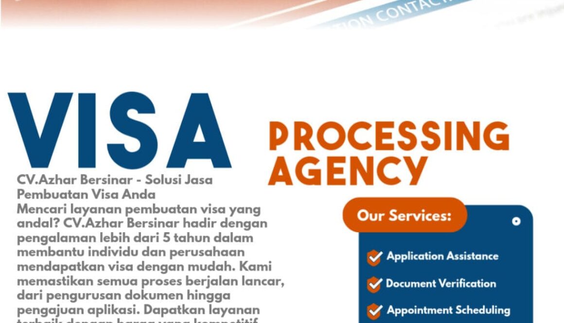 White Navy Orange Modern Visa Processing Agency Facebook Post - Dibuat dengan PosterMyWall